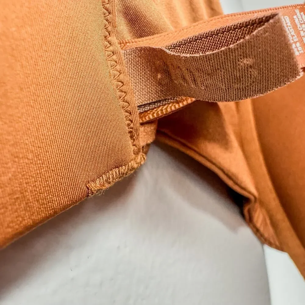 SKIMS Terracotta Copper Rust Smooth T-Shirt Bra Molded Underwire Bra 36DD